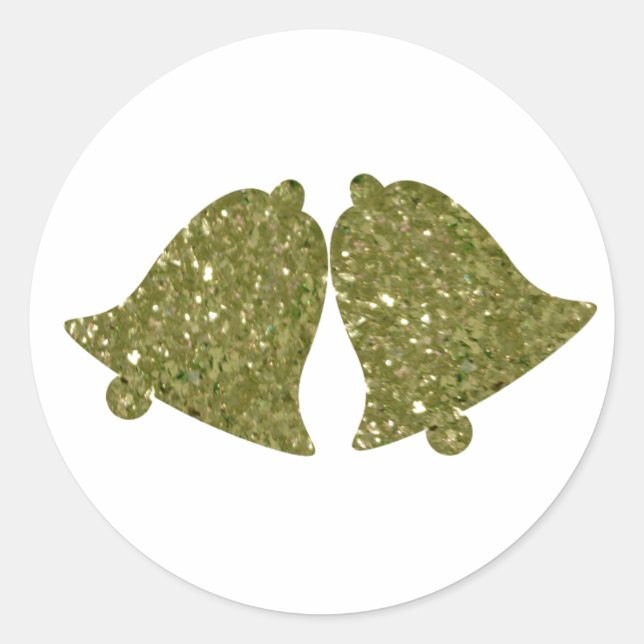 Golden Bells Classic Round Sticker (Front)