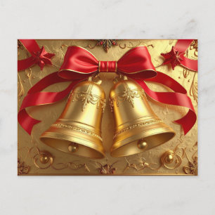 Golden Bells Holiday Postcard