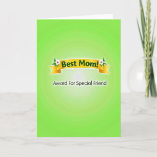 Golden Best Mum Ribbon Card