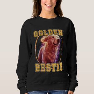 GOLDEN BESTIE cute Golden Retriever parent design Sweatshirt