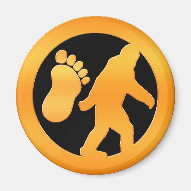Golden Bigfoot Magnet (Front)