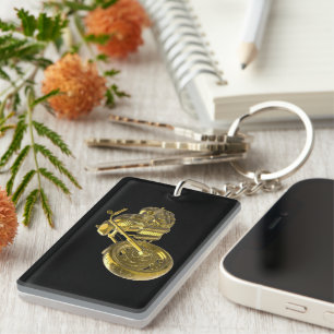 Golden Bike 3D - Key Ring
