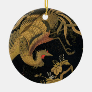 Golden Bird Japanese Classic Antique Ceramic Ornament