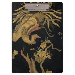 Golden Bird Japanese Classic Antique Clipboard