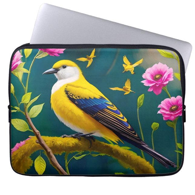 Golden Bird Laptop Sleeve (Front)