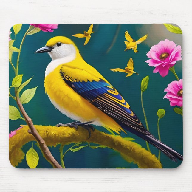 Golden Bird Mouse Pad (Front)