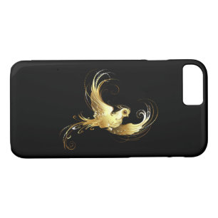 Golden Bird on Black Background iPhone 8/7 Case
