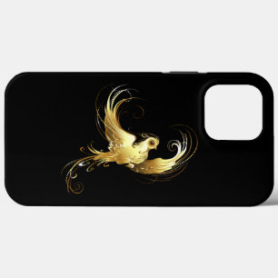 Golden Bird on Black Background iPhone 13 Pro Max Case