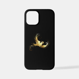 Golden Bird on Black Background iPhone 12 Mini Case