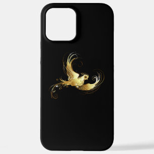 Golden Bird on Black Background iPhone 12 Pro Max Case