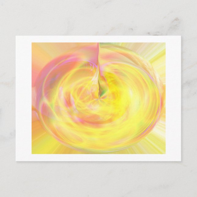 Golden Birth Announcement Postcard (Front)