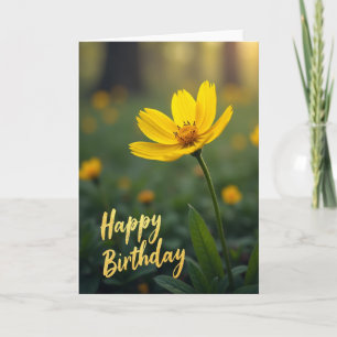 Golden Birthday Blossom Card