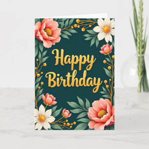 Golden Birthday Card