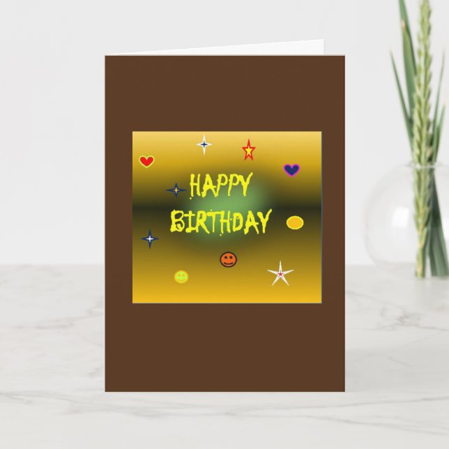 golden birthday card (Front)