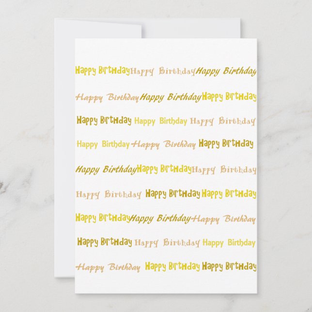 Golden Birthday Card (Front)
