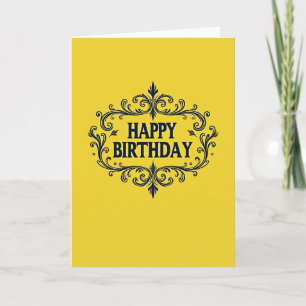 Golden Birthday Frame Card