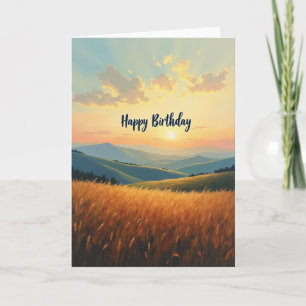 Golden Birthday Golden Hour Card