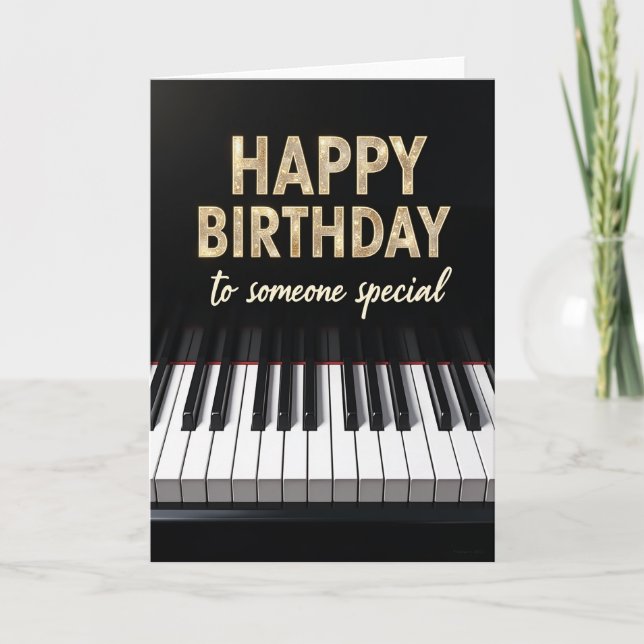 Golden Birthday Message Card (Front)