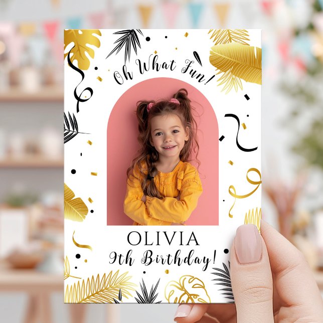 Golden Birthday Party for Girl Invitation (Creator Uploaded)