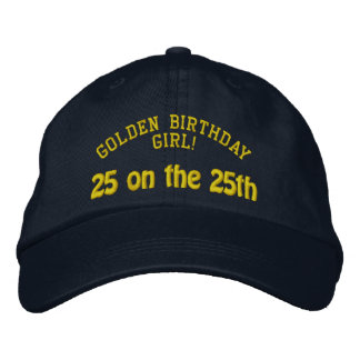 Golden Birthday Personalised Embroidered Hat