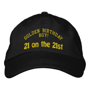Golden Birthday Personalized Embroidered Hat