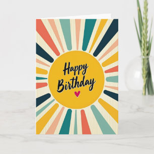 Golden Birthday Rays Card