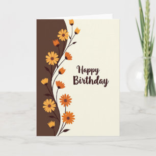 Golden Birthday Vine Card