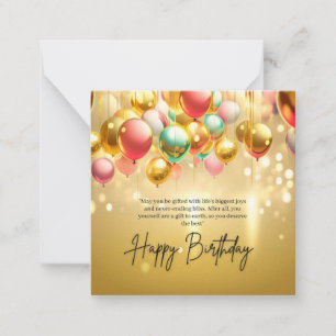 Golden Birthday Wishes Card
