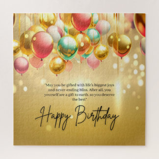 Golden Birthday Wishes Jigsaw Puzzle