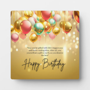 Golden Birthday Wishes Plaque