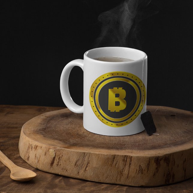 Golden Bitcoin Coffee Mug (Creator Uploaded)