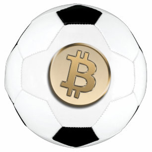 Golden Bitcoin football / soccer ball