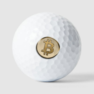 Golden Bitcoin Golf Balls