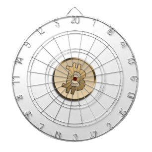 Golden Bitcoin Metal Cage Dartboard