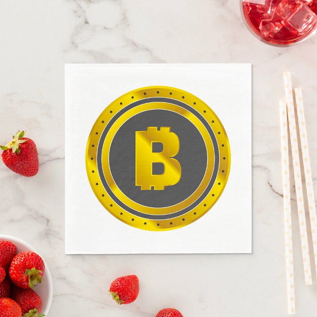 Golden Bitcoin Napkins (Creator Uploaded)