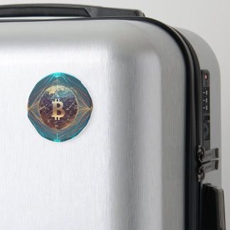 Golden Bitcoin Revolution Symbol Magnet