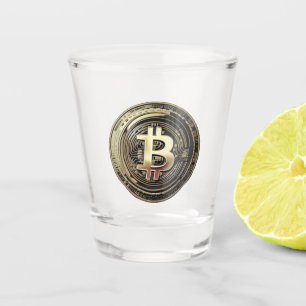 Golden Bitcoin Shot Glass