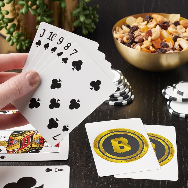 Golden Bitcoin Symbol Digital Currency Playing Cards (Creator Uploaded)
