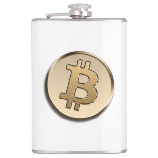 Golden Bitcoin Vinyl Wrapped FlasK