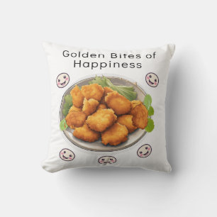 Golden Bites of Happiness Cushion