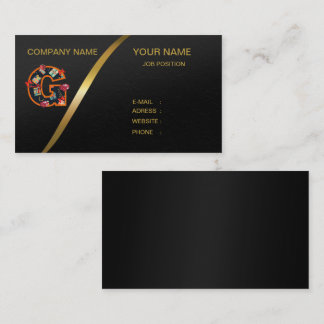GOLDEN/BLACK BUSINESS CARD