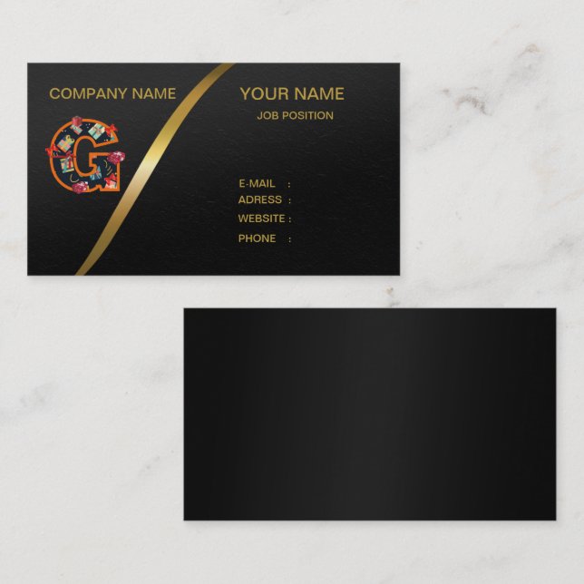 GOLDEN/BLACK BUSINESS CARD (Front/Back)