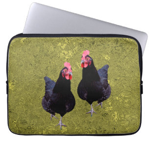 Golden Black Chickens, Laptop Sleeve