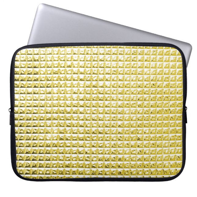 Golden black glass: luxurious surface. laptop sleeve (Front)