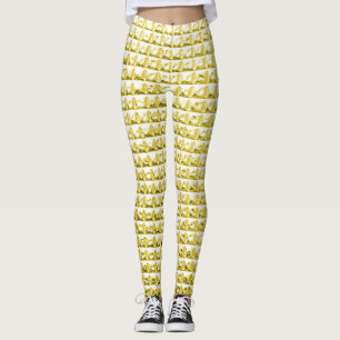 Golden black glass: luxurious surface. leggings