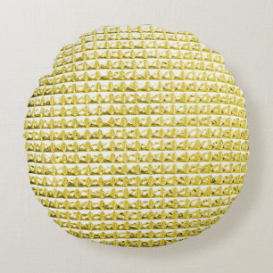 Golden black glass: luxurious surface. round cushion
