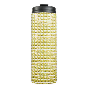 Golden black glass: luxurious surface. thermal tumbler