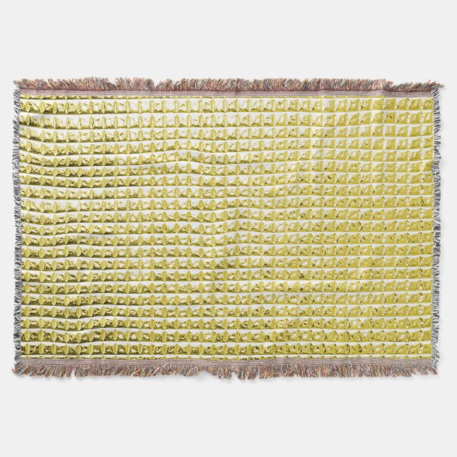 Golden black glass: luxurious surface. throw blanket (Front)