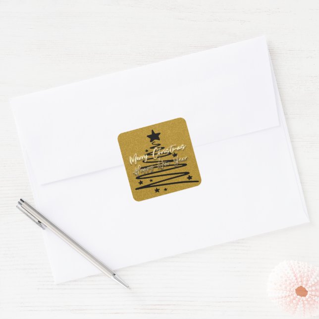 Golden Black Sticker (Envelope)