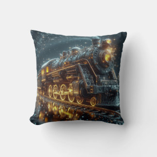 Golden & Black treen Modern Abstract Cushion